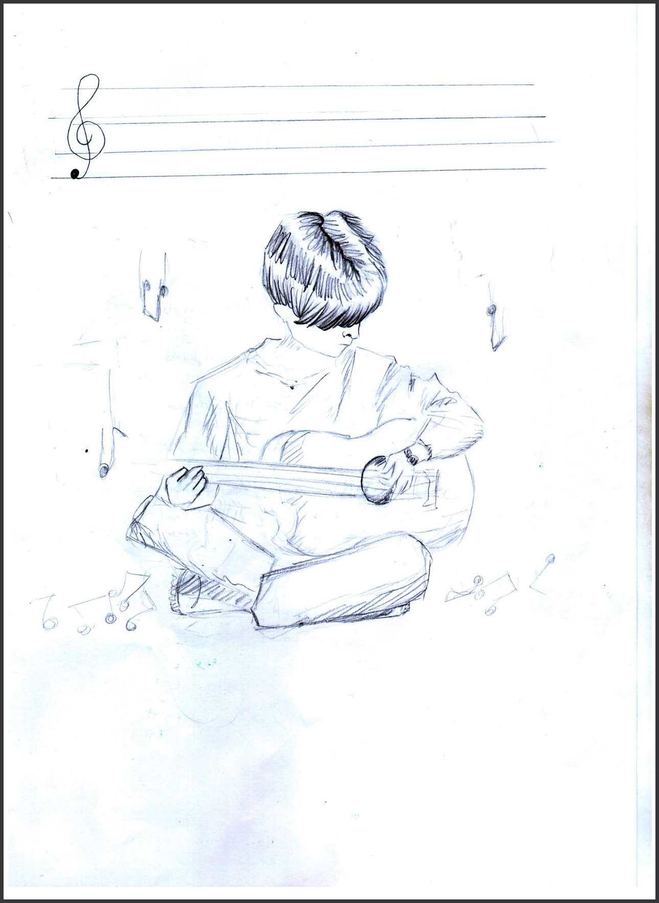 نقاشی شماره ۳- امیرحسین اکبری ۱۷ ساله – موضوع :رویای من